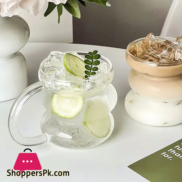 Three-layer Cup With Handle, Heat-resistant Glass Cup, High Borosilicate Material, Safe, Heat-resistant, For Office Use