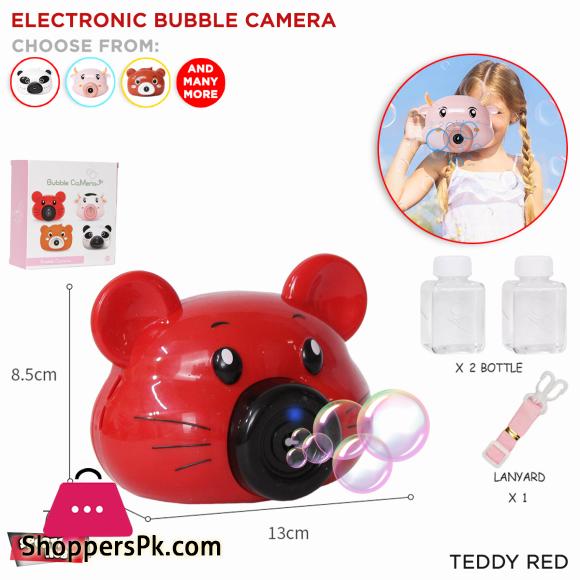 Bubble Camera For Kids Bubble Machine Blower Cow Bear Panda Teddy Shape Bubble Blower Camera With Lights and Music