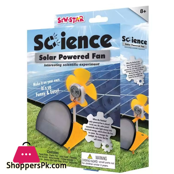 Creative Childrens Easy to Operate Simple Mechanical DIY Science Education Solar System Power Fan Toy