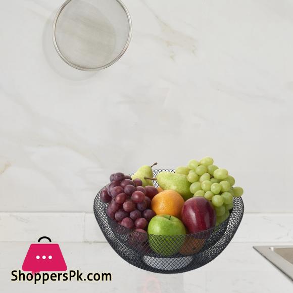 Double-Layer Wrought Iron Fruit Basket Living Room Household Fruit Plate Dried Fruit Candy Storage Basket