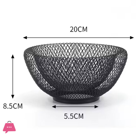 Double-Layer Wrought Iron Fruit Basket Living Room Household Fruit Plate Dried Fruit Candy Storage Basket