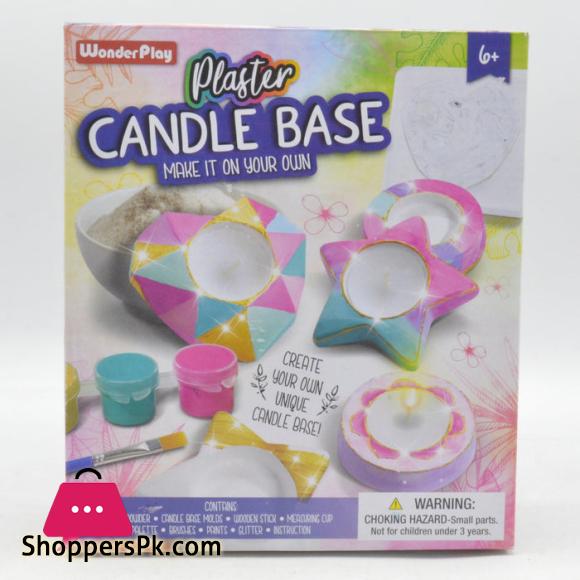 Kids Plaster Candle Base Kit Craft Your Own Unique Candle Holders