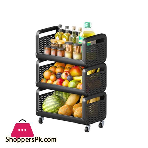 Kitchen Spice Storage Rack 3-Level Drop Tableware Rack Removable Storage Rack for Bathroom Storage Rack