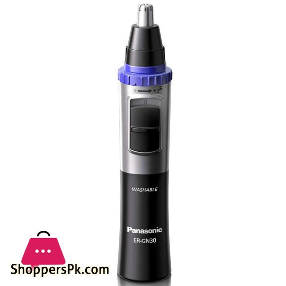 Panasonic ER-GN30-K Nose Ear n Facial Hair Trimmer Wet Dry with Vortex Cleaning System