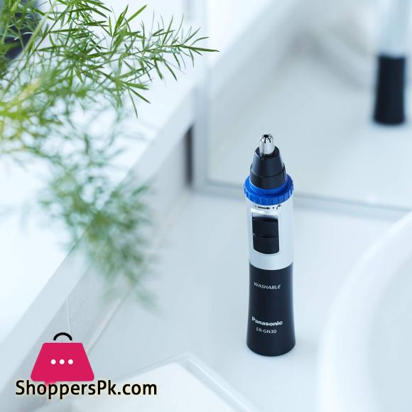 Panasonic ER-GN30-K Nose Ear n Facial Hair Trimmer Wet Dry with Vortex Cleaning System