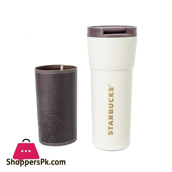 Starbucks Travel Mug With Leather Cover 473ml