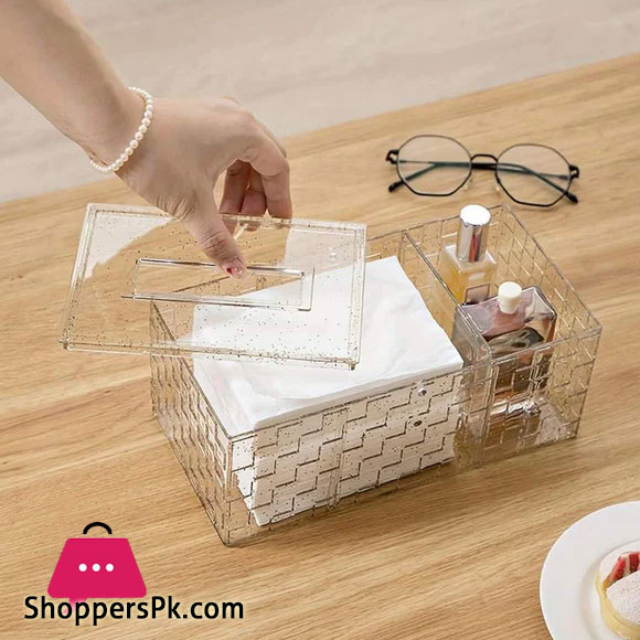 Acrylic Tissue Box With Holder