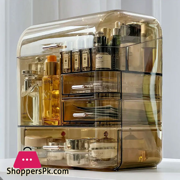 Cosmetics Storage Box Dresser Acrylic Skin Care Shelf Dustproof Desktop Large Capacity Cosmetics Organizer Perfume Organizer