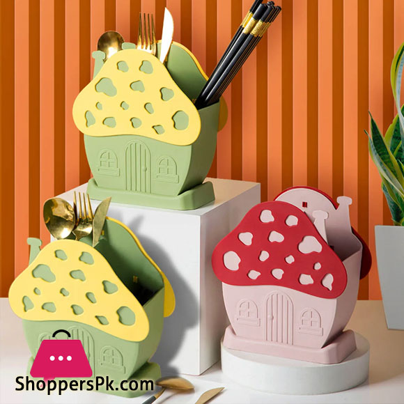 Cute Kitchen Tableware Storage Rack Hollow Drainer Spoon Fork Holder