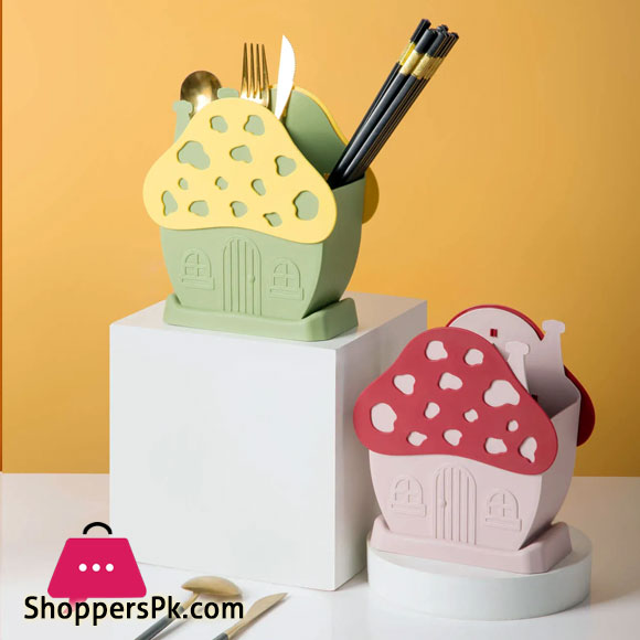 Cute Kitchen Tableware Storage Rack Hollow Drainer Spoon Fork Holder