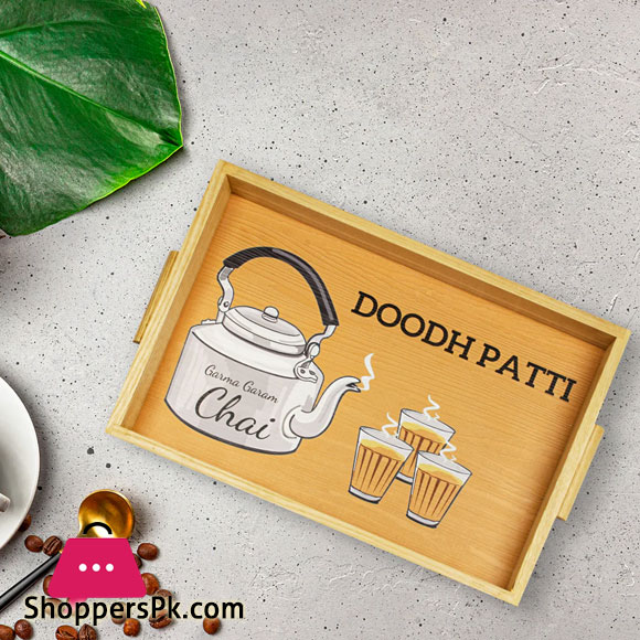 Doodh Patti Kettle Design Tray 12 x 12 Inch