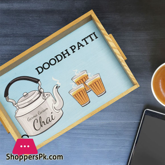 Doodh Patti Kettle Design Tray 12 x 12 Inch