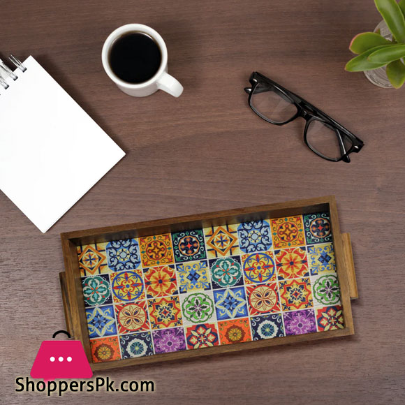 Mughal-e-Naqsh Art Tray 6.5 x 13 Inch