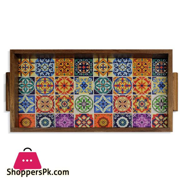 Mughal-e-Naqsh Art Tray 6.5 x 13 Inch