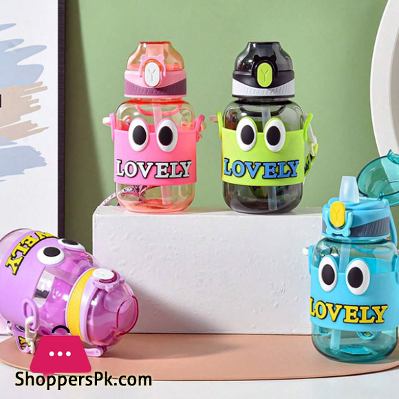New Cartoon Water Cup with Plastic Straw 500ML
