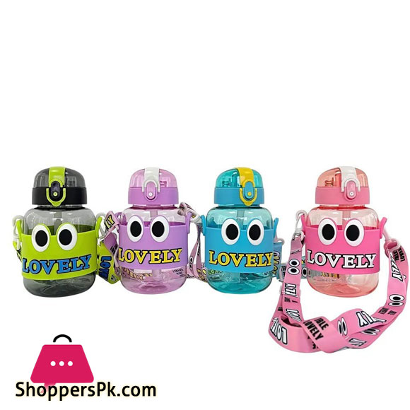 New Cartoon Water Cup with Plastic Straw 500ML