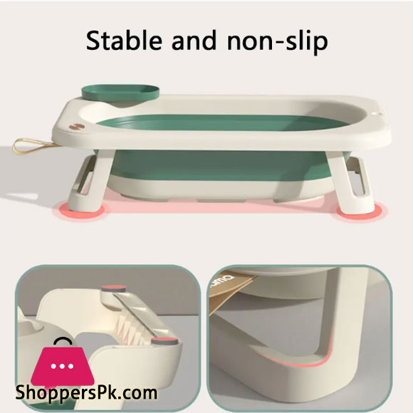 Portable Baby Bathtub with Storage Shelf