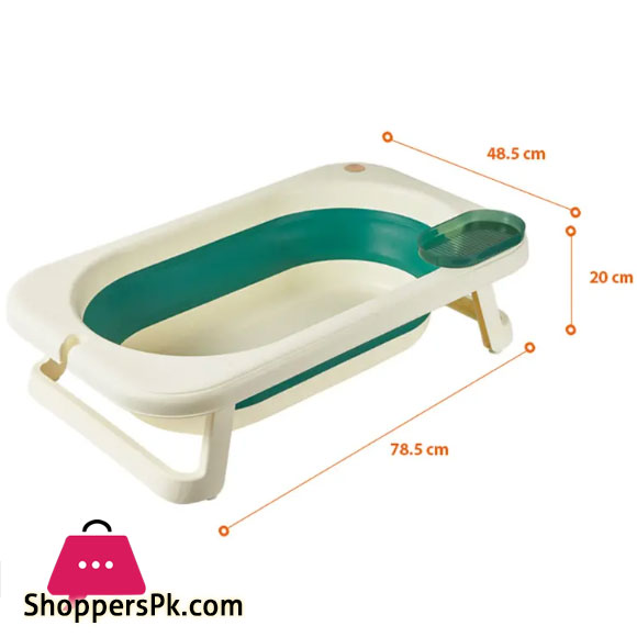 Portable Baby Bathtub with Storage Shelf