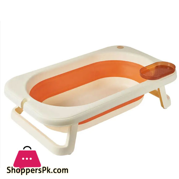 Portable Baby Bathtub with Storage Shelf