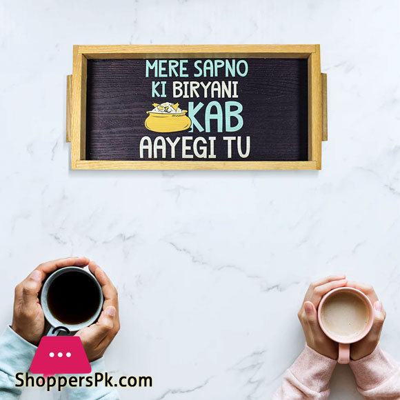 Sapno Ki Biryani Funky Art Deep Tray 6.5 x 13 Inch