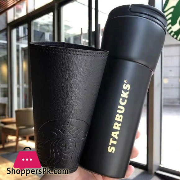 Starbucks Travel Mug With Leather Cover 473ml