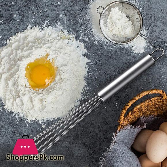 1 Pcs Stainless Steel Ball Whisk Wire Egg Whisk Set Suitable for Kitchen Cooking, Stirring, Whisking, Beating