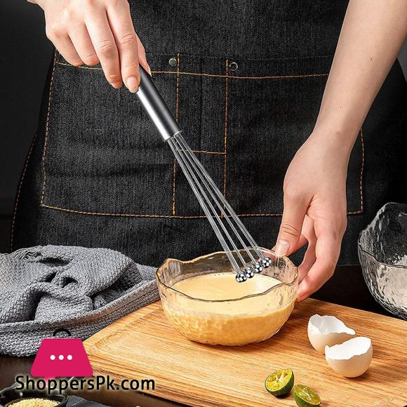 1 Pcs Stainless Steel Ball Whisk Wire Egg Whisk Set Suitable for Kitchen Cooking, Stirring, Whisking, Beating