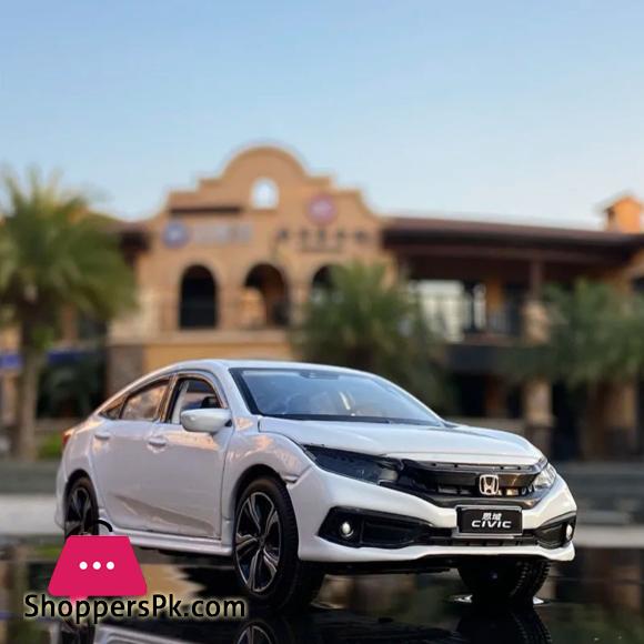 1:32 Honda Civic Model Car Diecast Toy Car model Sound Light Vehicle (Red)