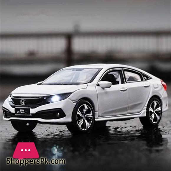 1:32 Honda Civic Model Car Diecast Toy Car model Sound Light Vehicle (Red)