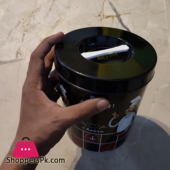 2 Pcs Printed Plastic Jars with Lid 1500ml Random Color