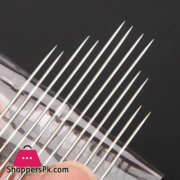 30 Pcs Blind Sewing Needle Elderly Side Hole Stainless Steel Self Threading Needle For Stitching Pin Household DIY Sewing Tool