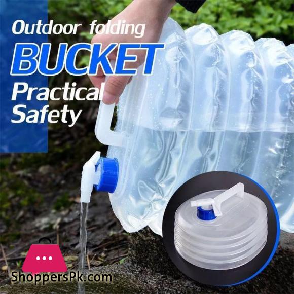 15 Liter Collapsible Water Container Outdoor Hiking Fishing Foldable Water Bag Camping Water Tank Bucket