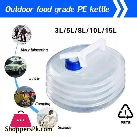 10 Liter Collapsible Water Container Outdoor Hiking Fishing Foldable Water Bag Camping Water Tank Bucket