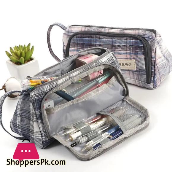 Big Capacity Pencil Case Pouch Pen Case Simple Stationery Bag School College Office Organizer for Teens Girls Adults Student, Deep Green XW, Simple