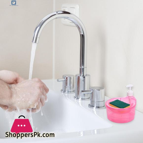 Soap Dispenser with Sponge Holder No Dripping Large Capacity for Kitchen