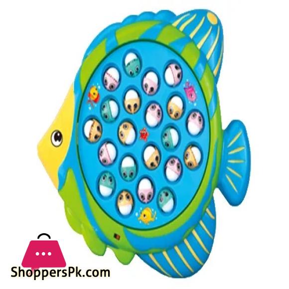 Fishing Game Toy Set with Rotating Board with Music On/Off Switch for Quiet Play