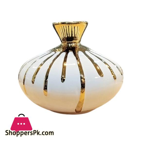 Gold Ceramic Porcelain Decorative Flower Vase For Decoration