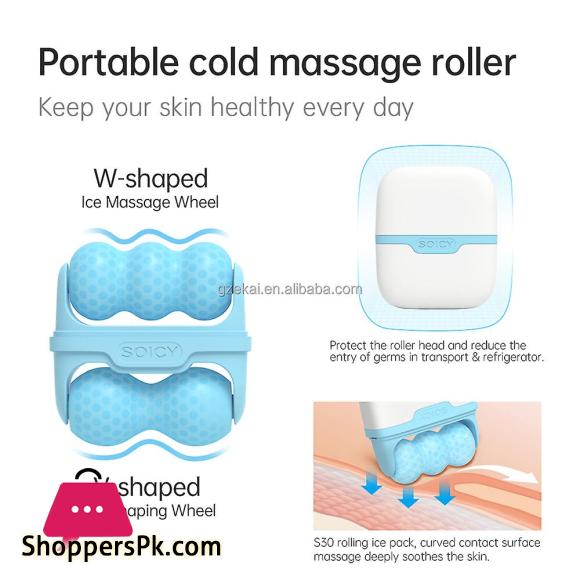 Ice Roller for Face & Eye Puffiness Relief, Ice Face Roller, Facial Icing Rolling Mould Moisturizing Reusable Massager for Home (Skin Ice Roller)