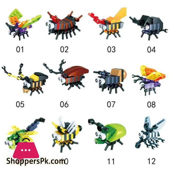 Insects Block For KIds 12Pcs