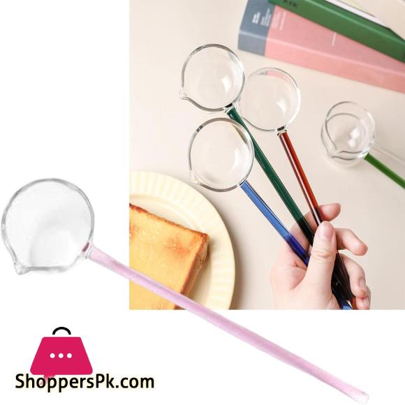 Long Handle Heat Resistant Tadka Spoon Cooking Sauce Gravy Spoon Soup Ladle Spoon for Kitchen Buffet Hot Pot,