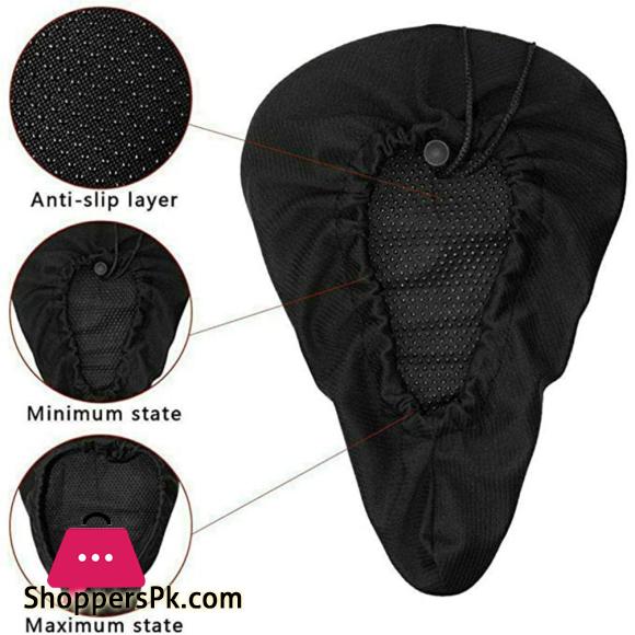 Mountain bike seat cushion silicone seat saddle mountain bike seat bag - black
