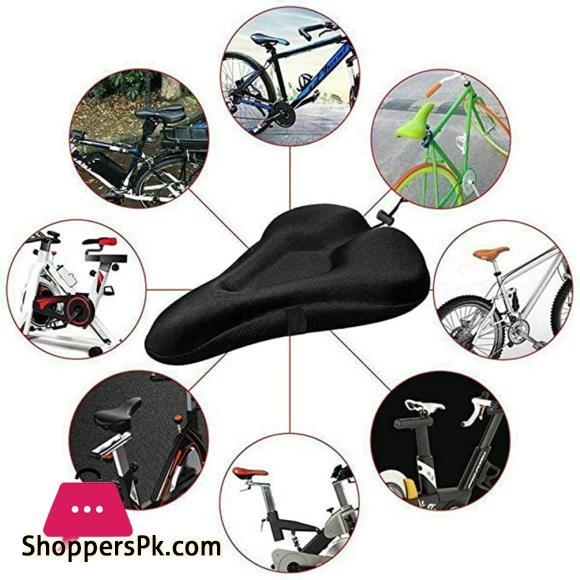 Mountain bike seat cushion silicone seat saddle mountain bike seat bag - black