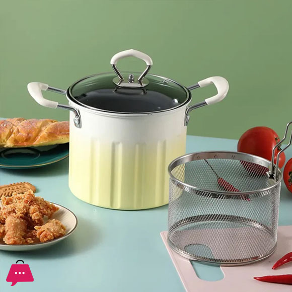 Multifunctional Household Mini Fryer Small Frying Pot Mini Multi-Functional Frying Pot 3 Liter