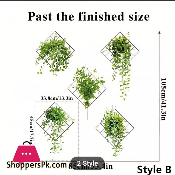 New Grass Wall Sticker 3D Artificial Plant Wall Art Green Plant Wallpaper Sheet Indoor Leaves Wall Water Proof Stickers