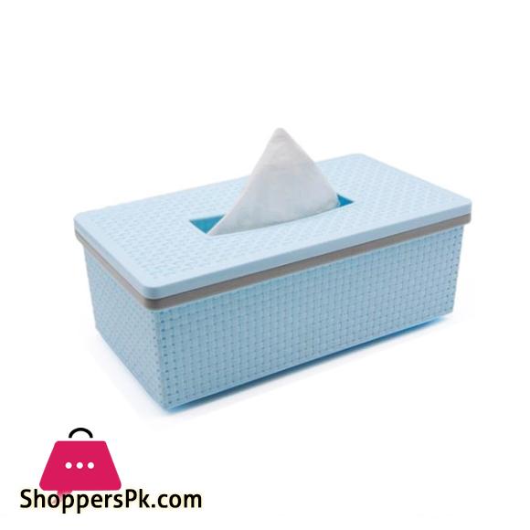 Plastic Tissue Box Holder White