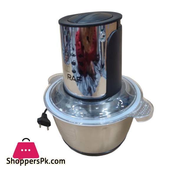 RAF Food Processor | Meat Grinder | Meat Chopper | 2-L Capacity | 1000W Powerful Motor | Stainless steel.