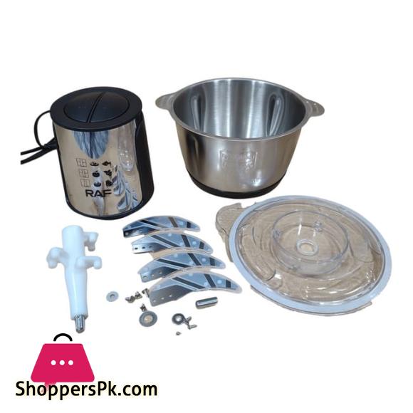 RAF Food Processor | Meat Grinder | Meat Chopper | 2-L Capacity | 1000W Powerful Motor | Stainless steel.