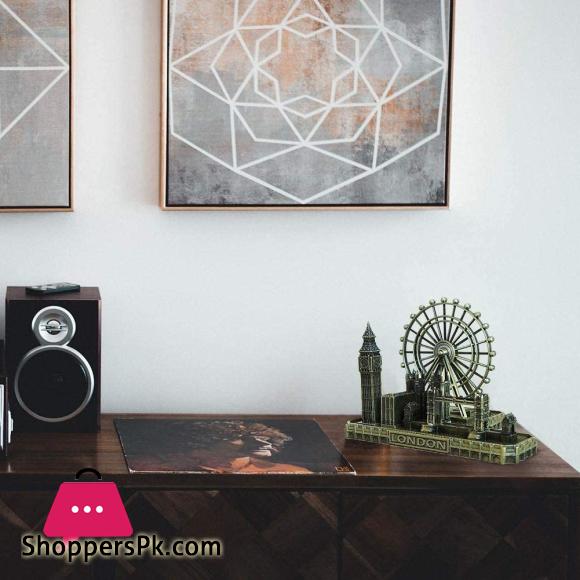 Retro City Bronze London Eye Big Ben Tower Bridge Decor Metal Statue Figurine Living Room Vintage