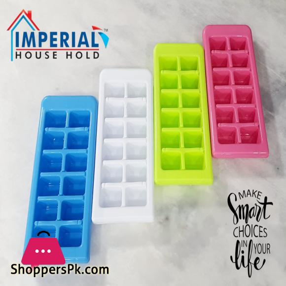Silicone Flexible Easy Release Stackable 12 Cavity Ice Cube Trays for Whiskey, Cocktails, Soft Drinks, Water, BPA Free, Multicolor, 1 Piece