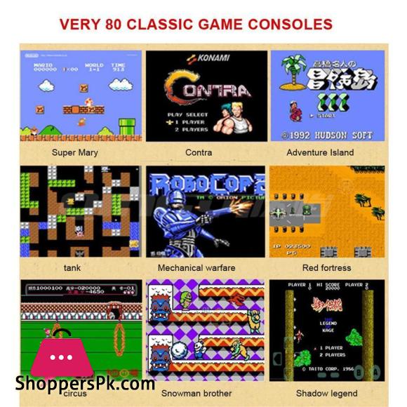 TV Video Game Console For NES Classic 8 Bit Game Player Built-In 620 Games + Dual Controllers